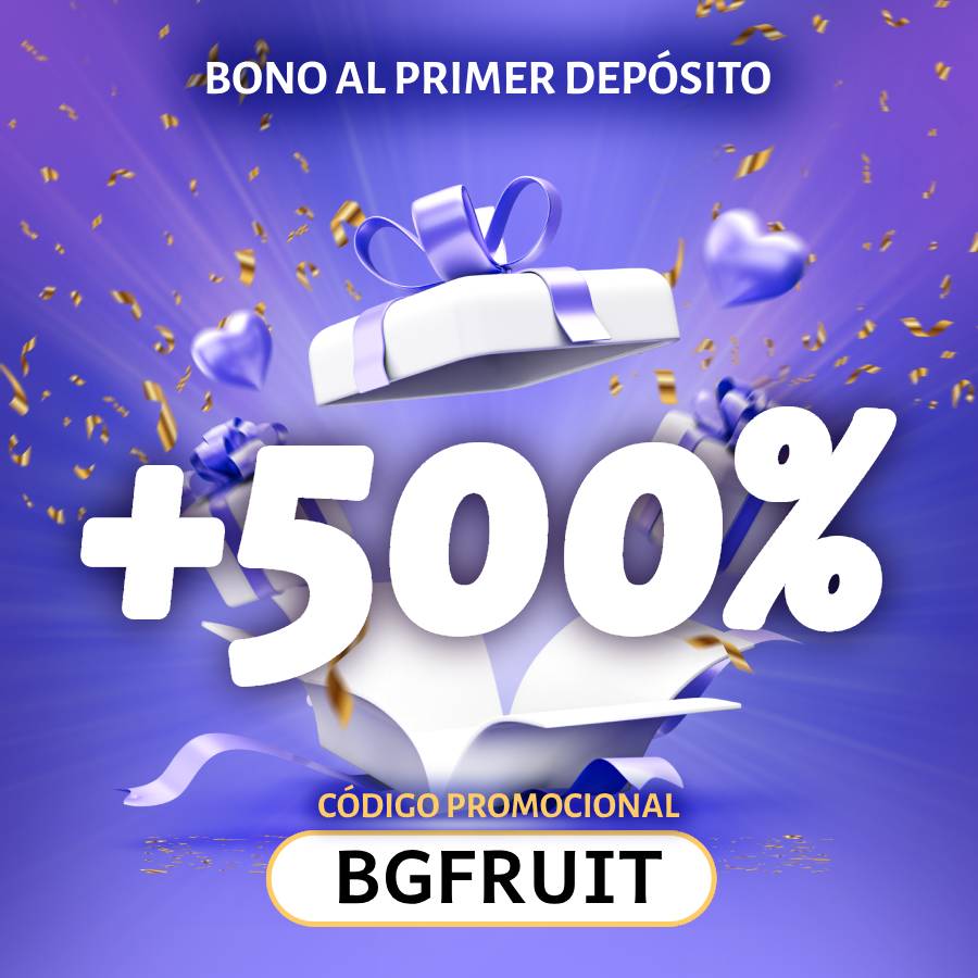 Bono +500% con código promocional BGFRUIT para Fruit Party | Oferta exclusiva