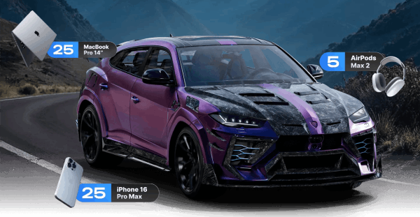 LUCKY DRIVE: Win a Lamborghini Urus Mansory, Apple Gadgets and Free Spins | Prize Giveaway